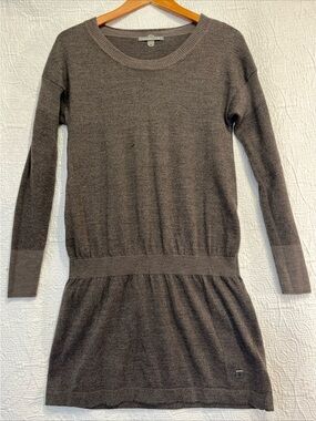 Smartwool Merino Wool Blend Tabaretta Long Sleeve Mini Dress Tunic Medium Grey M